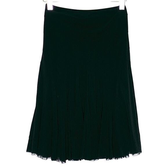 Vivienne Tam S Black Midi Skirt Vintage Tulle Mesh Netted Layered 90s Whimsigoth - Picture 2 of 7